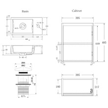 Hayman 400mm Vanity & LED Mirror Package